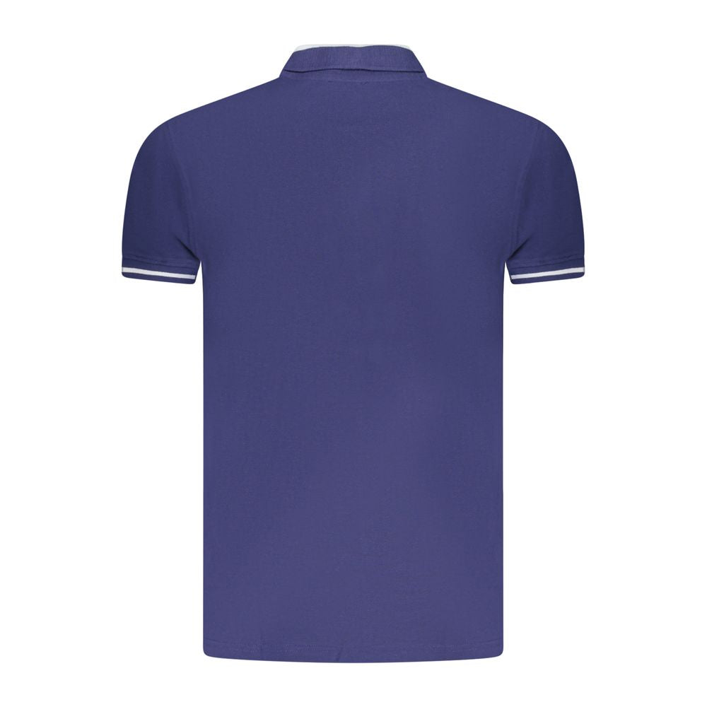 Cavalli Class Herren-Poloshirt aus blauer Baumwolle