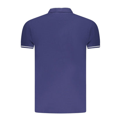 Cavalli Class Herren-Poloshirt aus blauer Baumwolle
