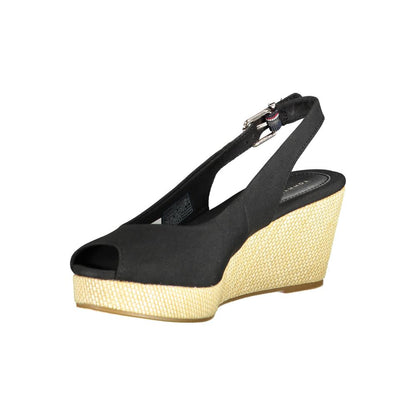 Tommy Hilfiger – Schwarze Ledersandale für Damen
