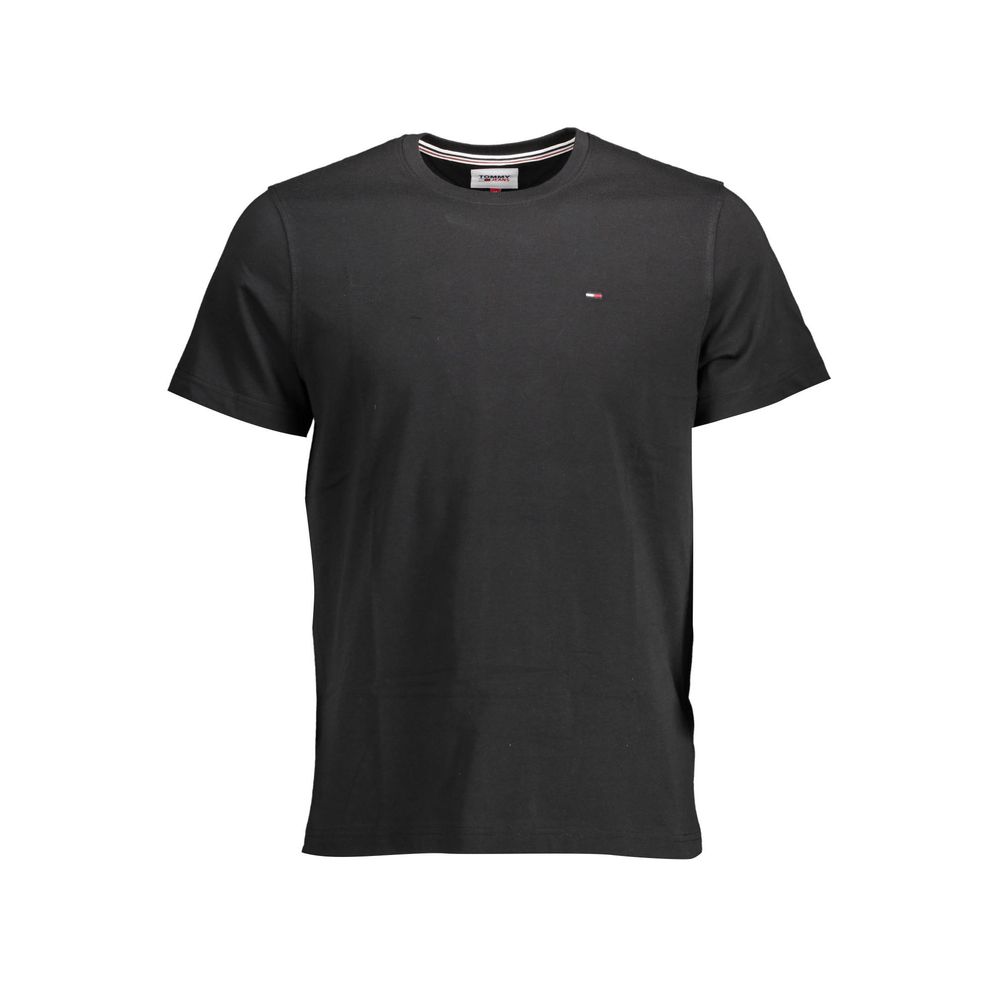 Tommy Hilfiger – Schwarzes Herren-T-Shirt aus Bio-Baumwolle