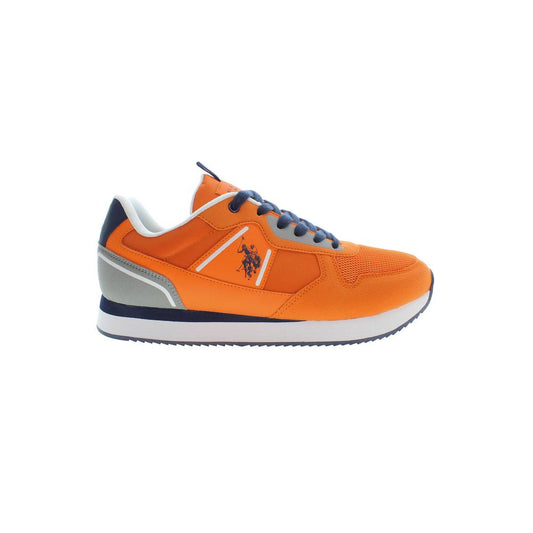 US POLO ASSN. Orange Polyester Herren Sneaker