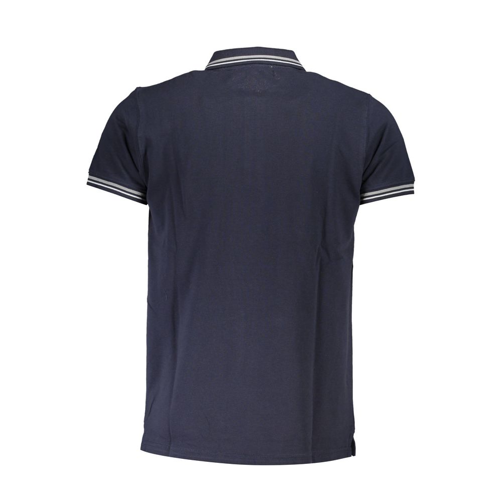 Cavalli Class Herren-Poloshirt aus blauer Baumwolle