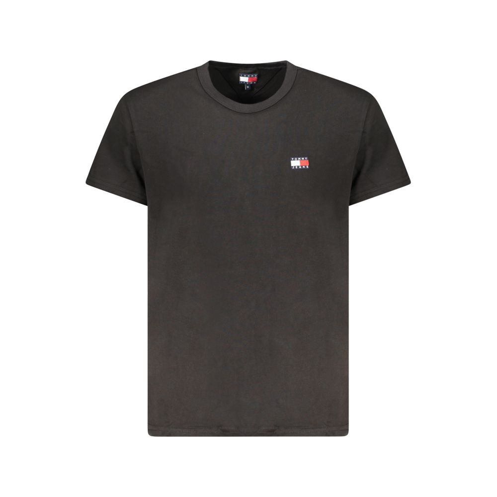 Tommy Hilfiger – Schwarzes Baumwoll-T-Shirt für Herren