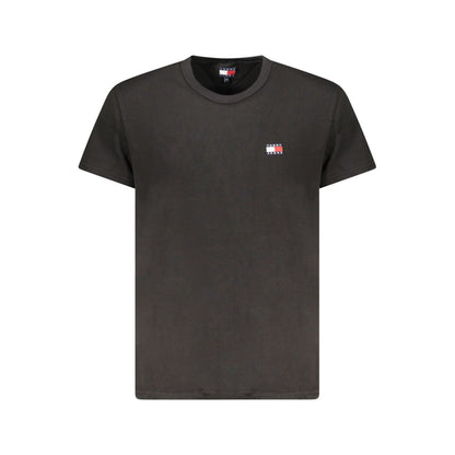 Tommy Hilfiger – Schwarzes Baumwoll-T-Shirt für Herren