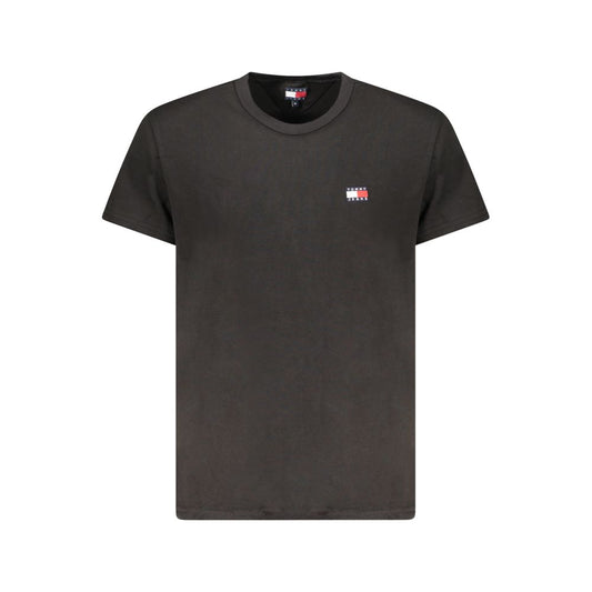 Tommy Hilfiger – Schwarzes Baumwoll-T-Shirt für Herren