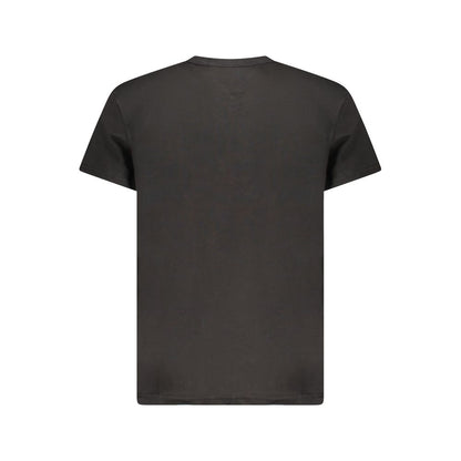 Tommy Hilfiger – Schwarzes Baumwoll-T-Shirt für Herren