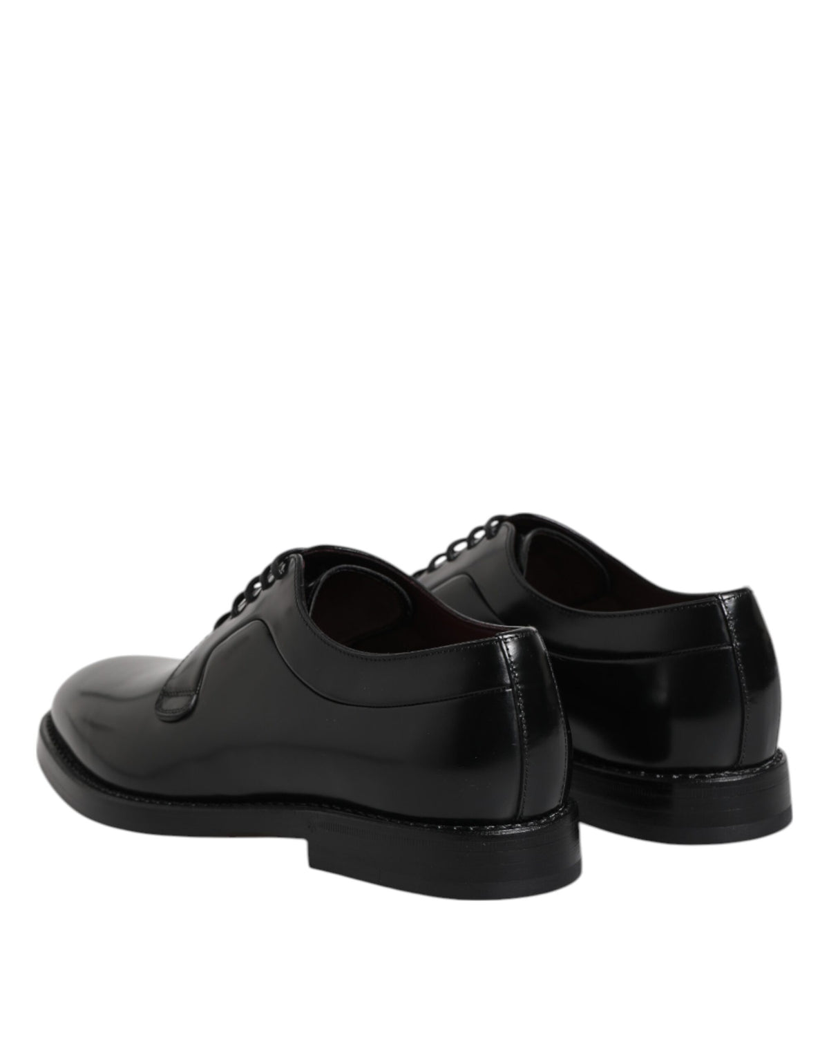 Dolce &amp; Gabbana – Derby-Schuhe aus schwarzem Leder mit Schnürung