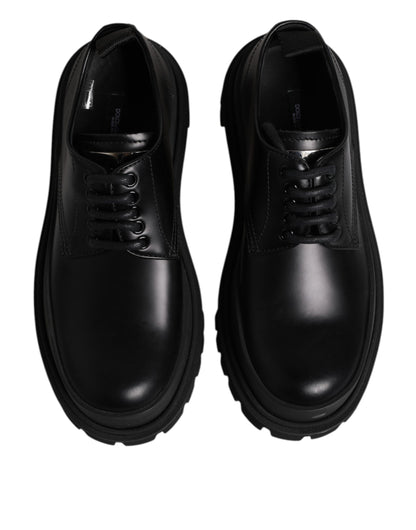 Dolce &amp; Gabbana – Derby-Schnürschuhe aus schwarzem Leder für Herren