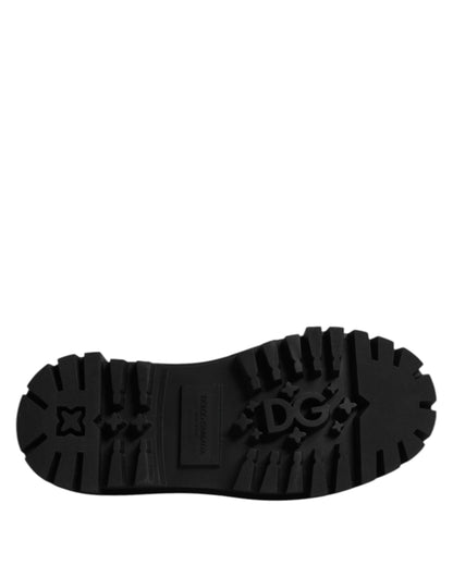 Dolce &amp; Gabbana – Derby-Schnürschuhe aus schwarzem Leder für Herren