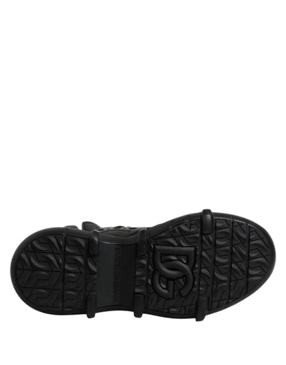 Dolce &amp; Gabbana Schwarze Leder Casual Herren Stiefeletten Schuhe