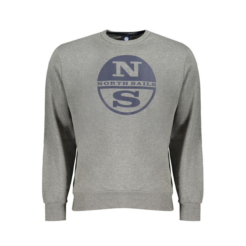 North Sails Gray Cotton Men Sweater
