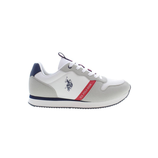US POLO ASSN. Weiße Polyester-Herren-Sneaker