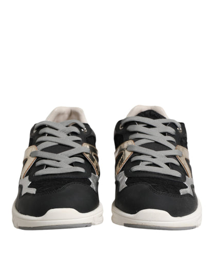 Dolce &amp; Gabbana – Mehrfarbige Sneaker aus Wildleder mit niedrigem Schaft