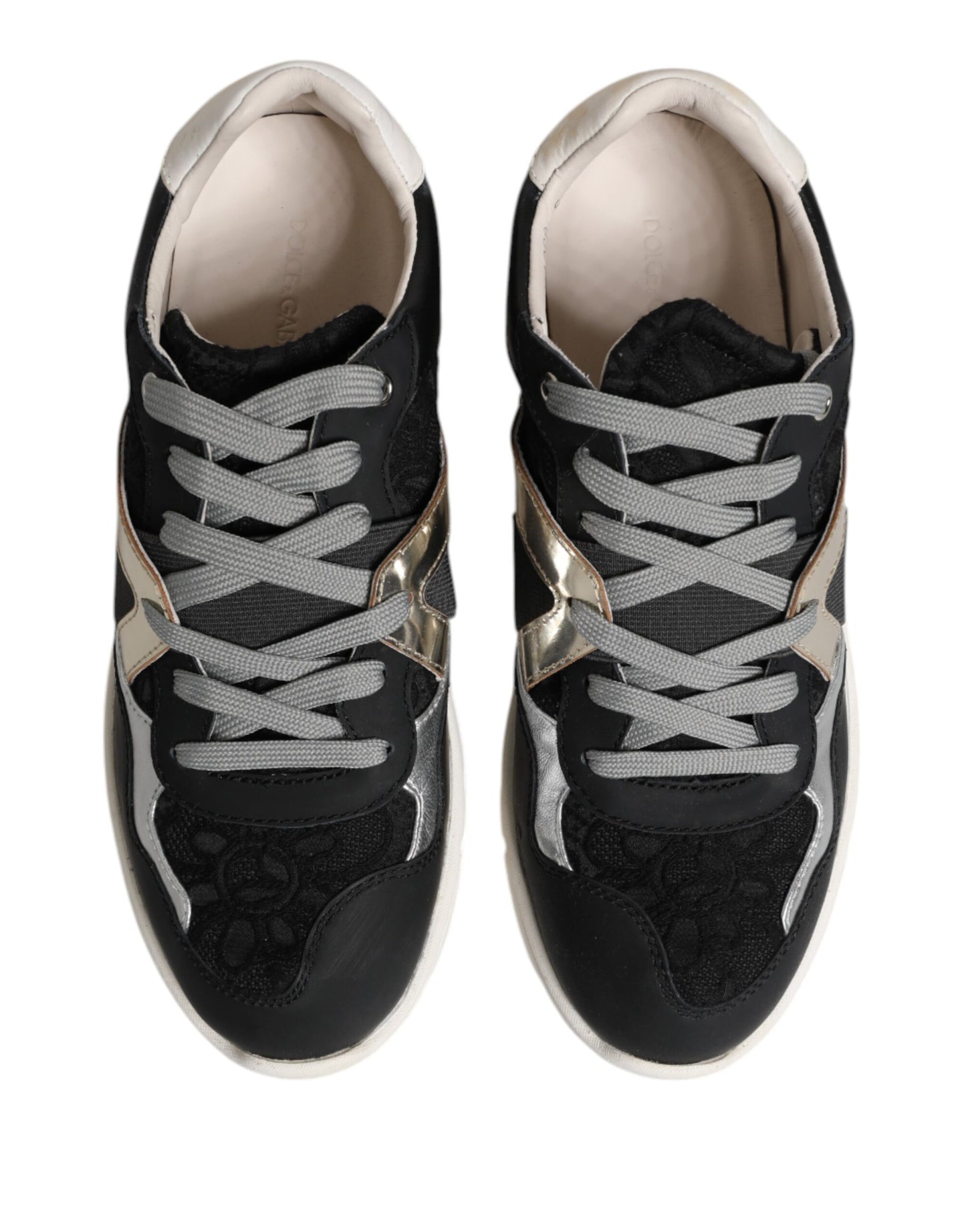 Dolce &amp; Gabbana – Mehrfarbige Sneaker aus Wildleder mit niedrigem Schaft