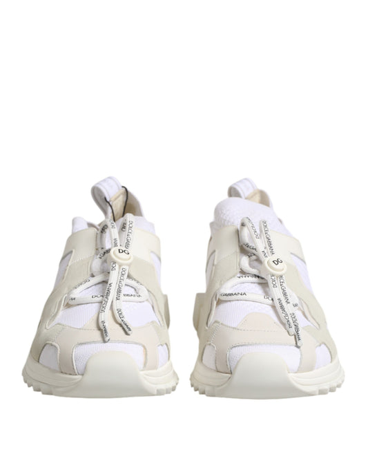 Dolce &amp; Gabbana Sorrento Trekking-Sneakers aus weißem Mesh