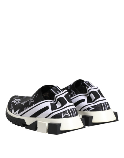 Dolce &amp; Gabbana Schwarz Weiß Sorrento Low Top Sneakers Schuhe