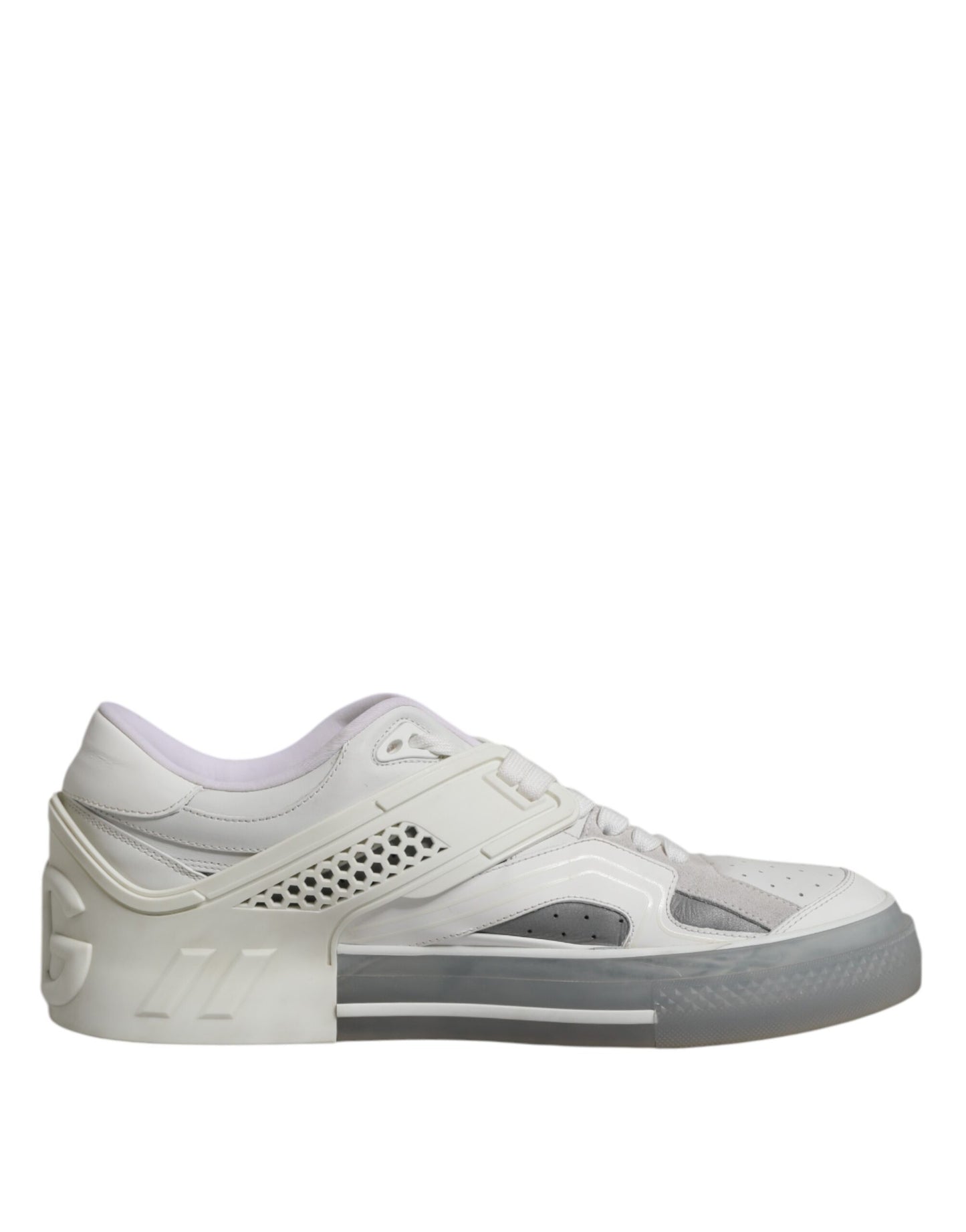 Dolce &amp; Gabbana Weiße Low Top DG-geprägte Herren Sneakers Schuhe