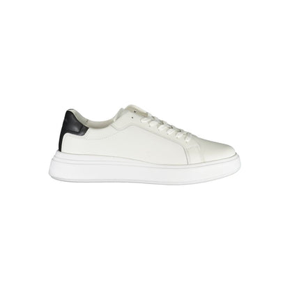 Calvin Klein – Elegante weiße Sneakers mit Kontrastakzenten