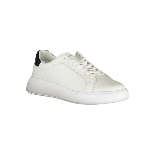 Calvin Klein – Elegante weiße Sneakers mit Kontrastakzenten