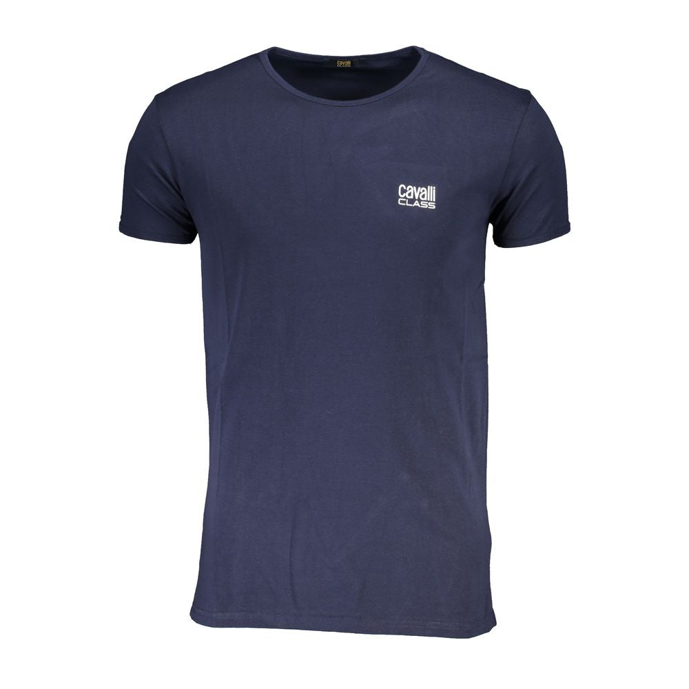Blaues Baumwoll-T-Shirt der Cavalli Class