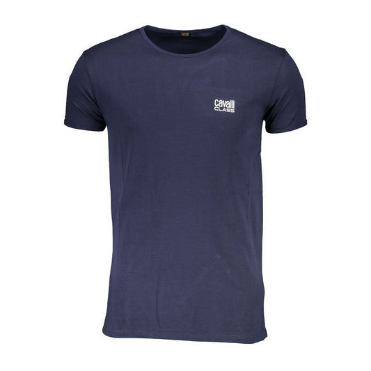 Blaues Baumwoll-T-Shirt der Cavalli Class