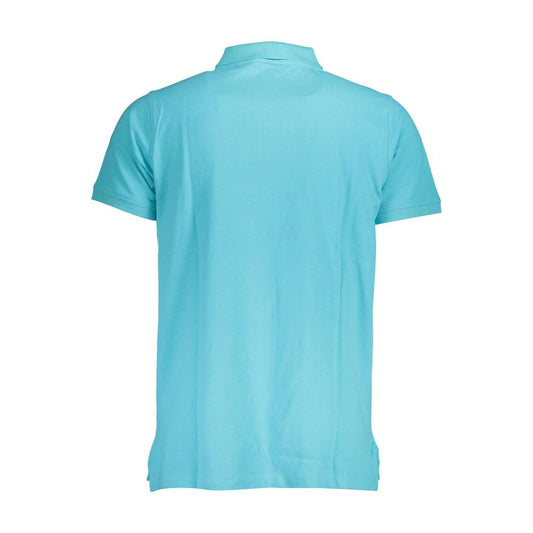 Norwegen 1963 Blaues Poloshirt aus Baumwolle für Herren