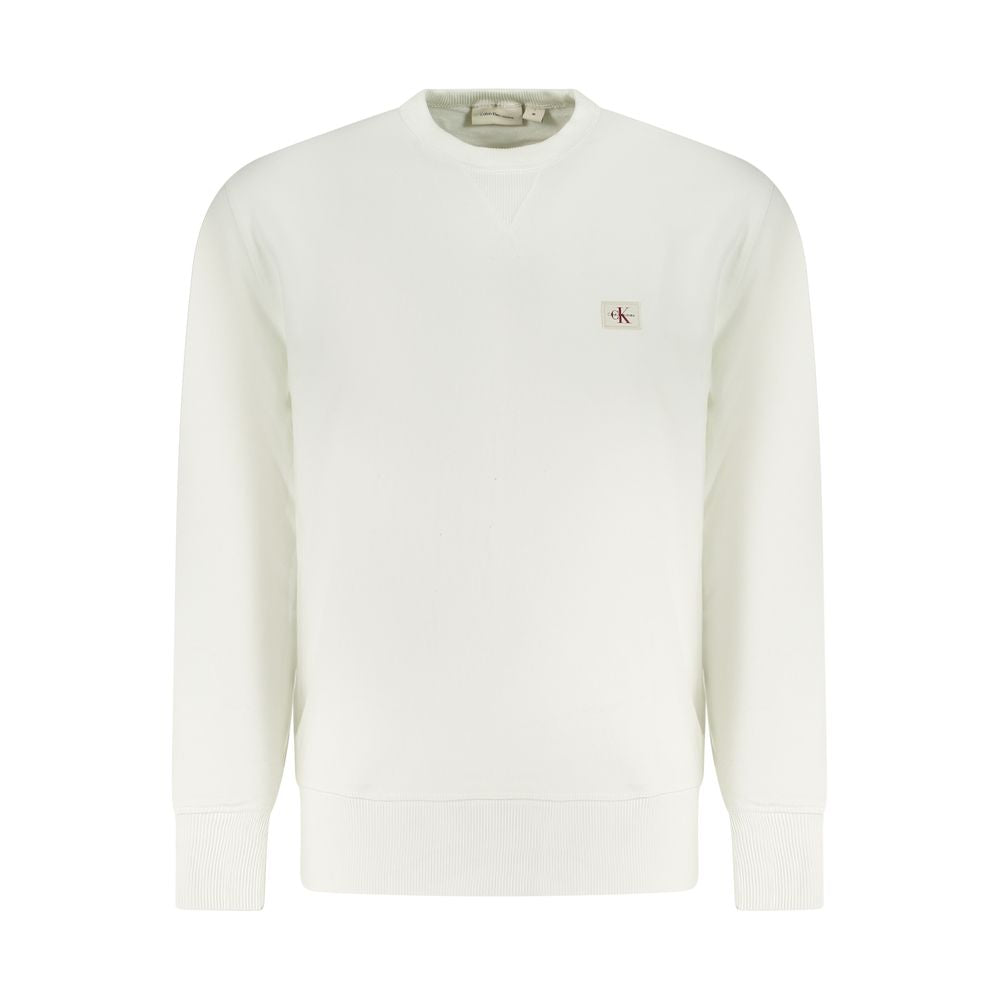 Calvin Klein Weißer Baumwollpullover für Herren