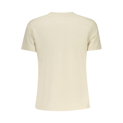 Tommy Hilfiger Beiges Baumwoll-T-Shirt für Damen