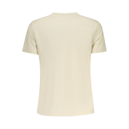 Tommy Hilfiger Beiges Baumwoll-T-Shirt für Damen