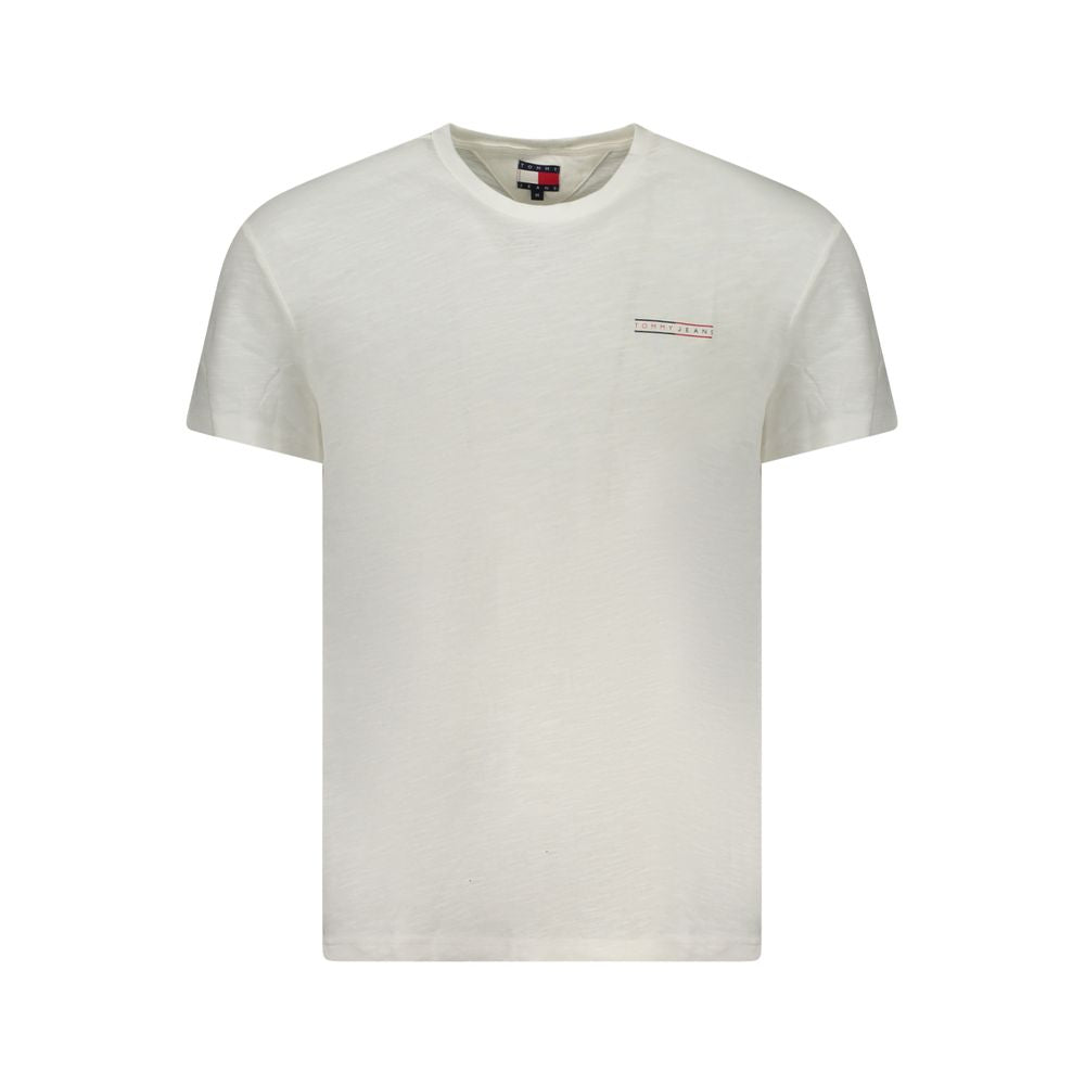 Tommy Hilfiger – Weißes Herren-T-Shirt aus Baumwolle
