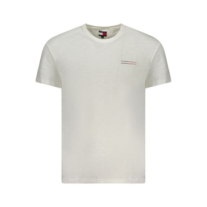 Tommy Hilfiger – Weißes Herren-T-Shirt aus Baumwolle