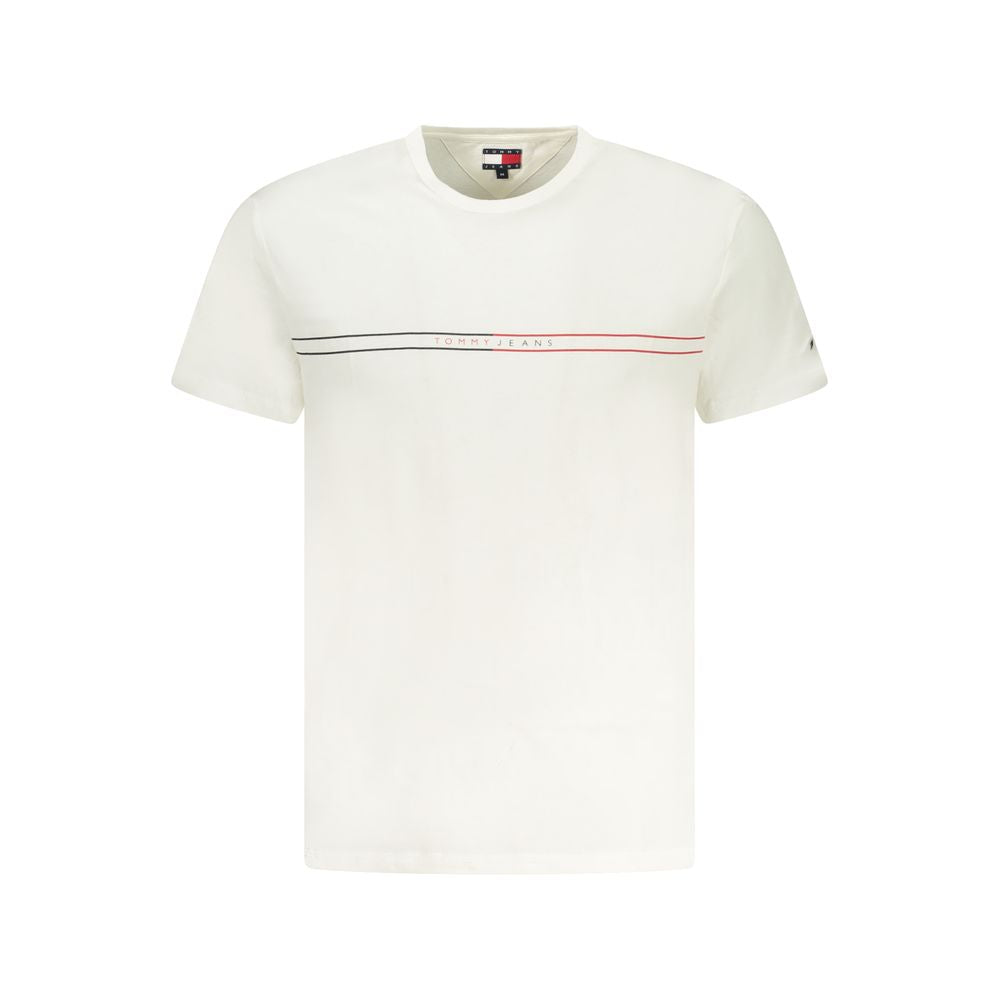 Tommy Hilfiger – Weißes Herren-T-Shirt aus Baumwolle