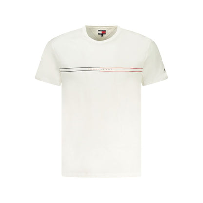 Tommy Hilfiger – Weißes Herren-T-Shirt aus Baumwolle
