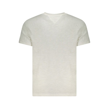 Tommy Hilfiger – Weißes Herren-T-Shirt aus Baumwolle