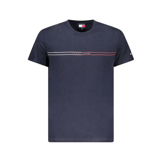 Tommy Hilfiger – Blaues Baumwoll-T-Shirt für Herren