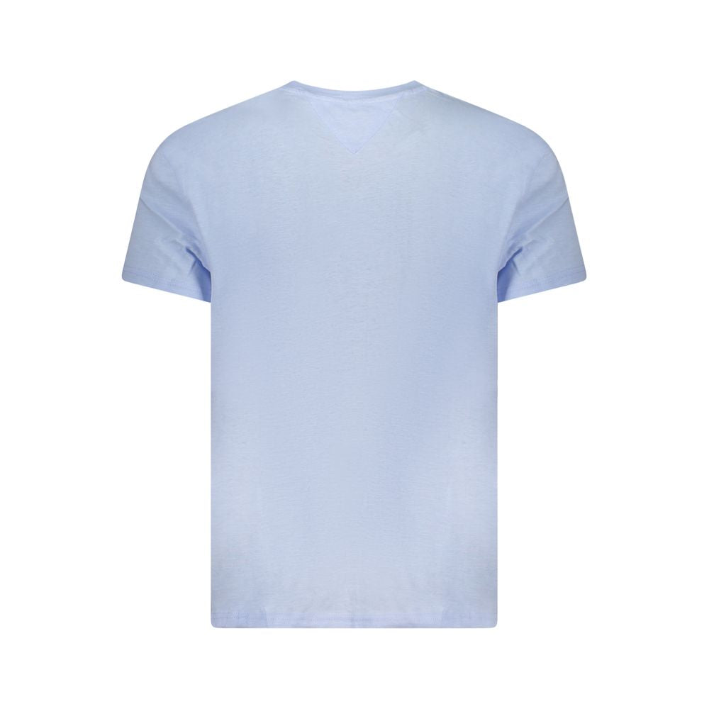 Tommy Hilfiger – Blaues Baumwoll-T-Shirt für Herren