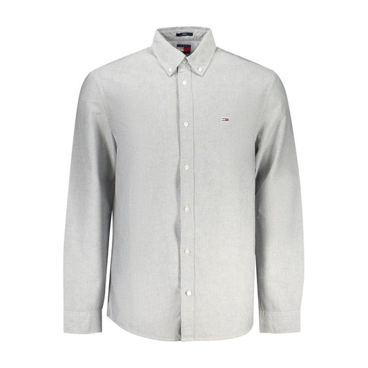 Tommy Hilfiger Herrenhemd aus grauer Baumwolle