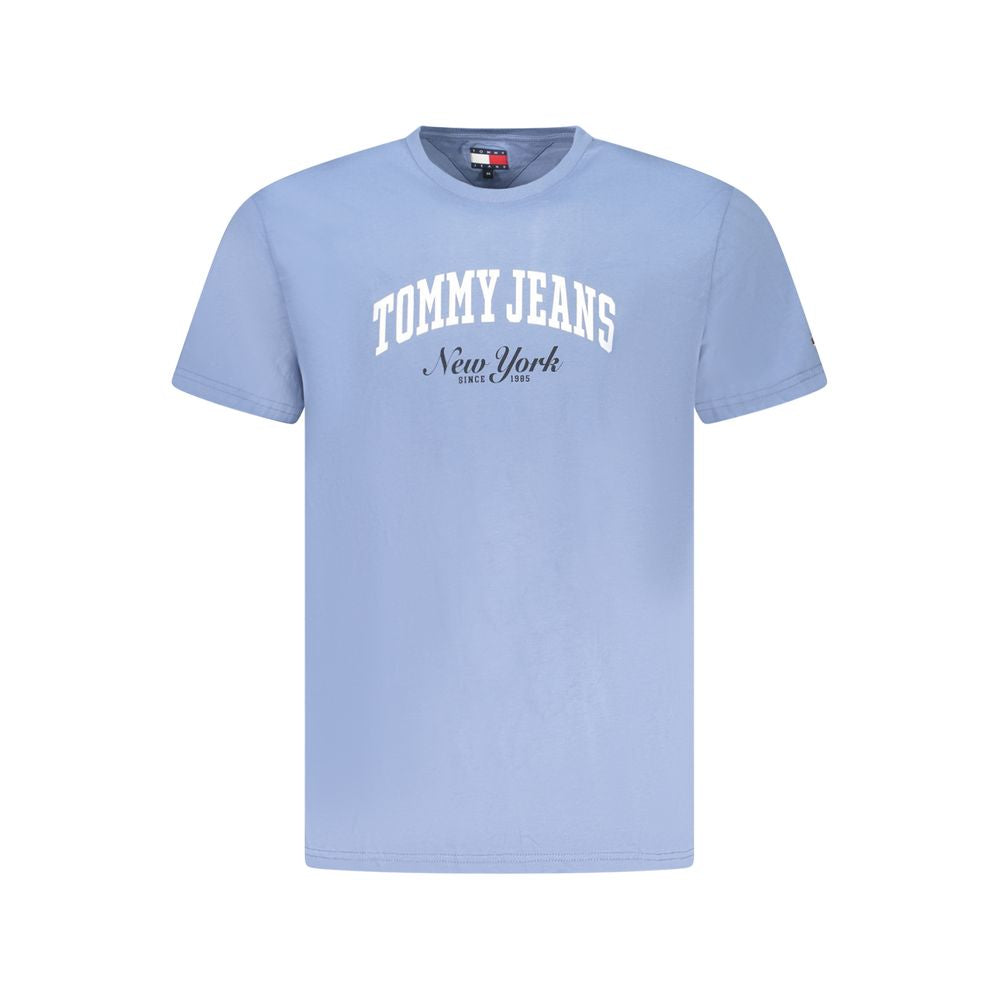 Tommy Hilfiger – Blaues Herren-T-Shirt aus Baumwolle