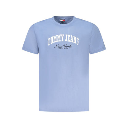 Tommy Hilfiger – Blaues Herren-T-Shirt aus Baumwolle