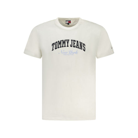 Tommy Hilfiger – Weißes Herren-T-Shirt aus Baumwolle