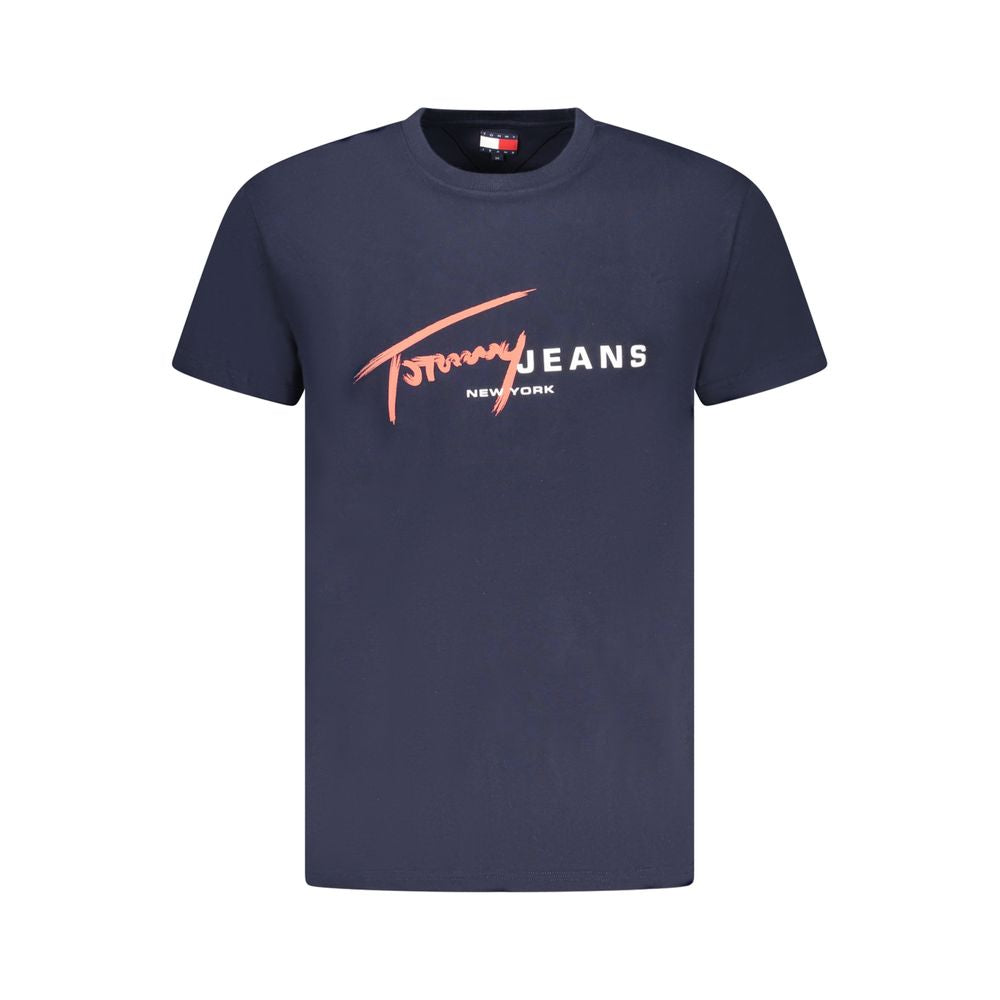 Tommy Hilfiger – Blaues Baumwoll-T-Shirt für Herren