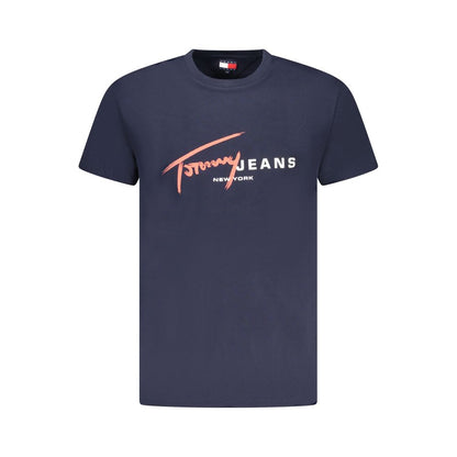 Tommy Hilfiger – Blaues Baumwoll-T-Shirt für Herren