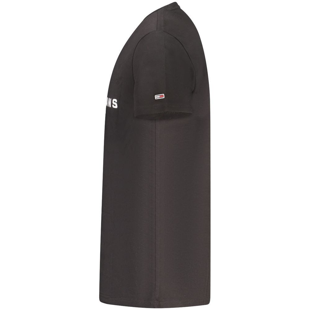 Tommy Hilfiger – Schwarzes Baumwoll-T-Shirt für Herren