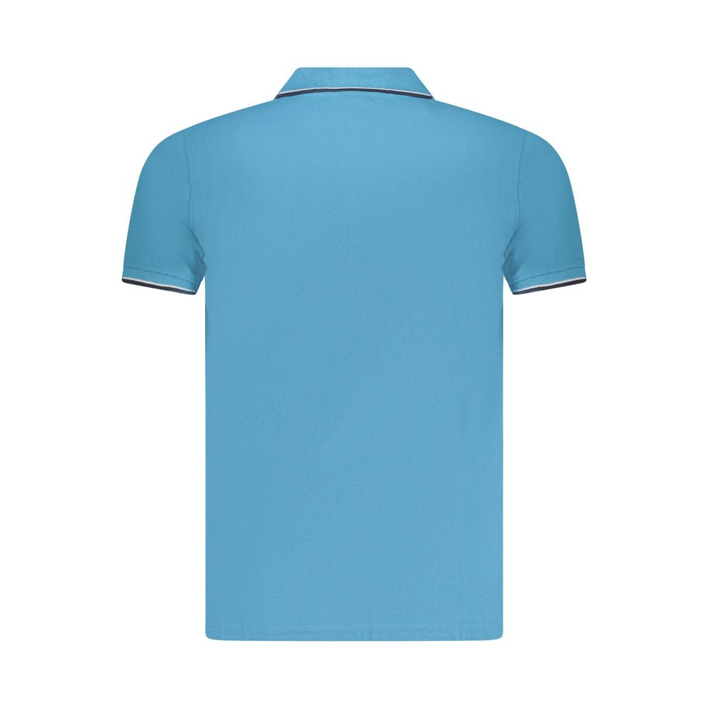 Norwegen 1963 Blaues Poloshirt aus Baumwolle für Herren