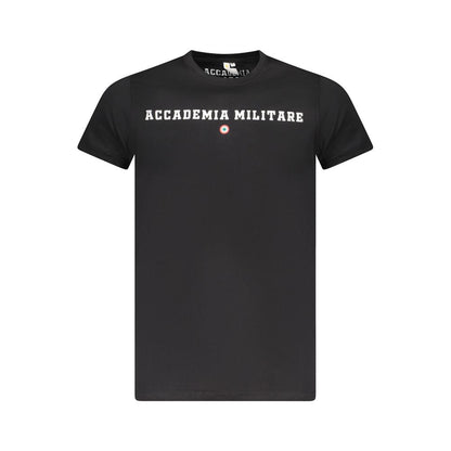 Schwarzes Baumwoll-T-Shirt von Accademia Militare