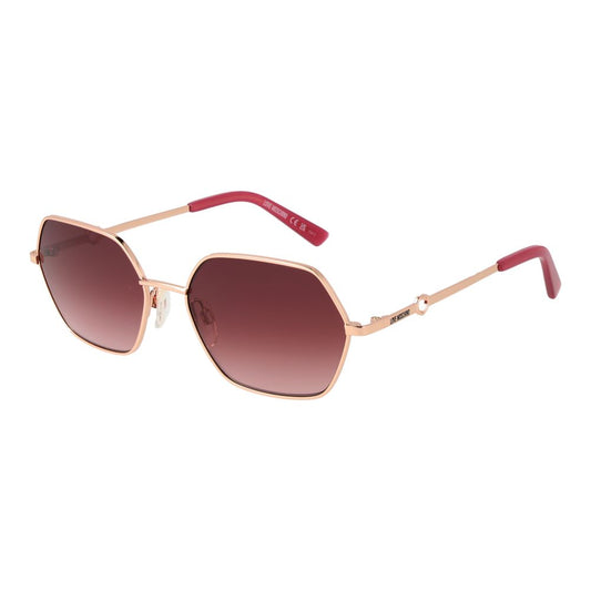 Love Moschino Sonnenbrille aus roségoldfarbenem Metall