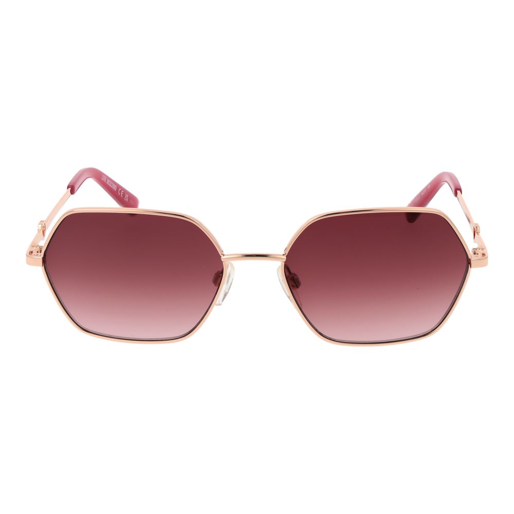 Love Moschino Sonnenbrille aus roségoldfarbenem Metall
