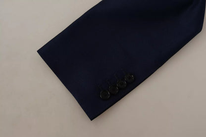 Dolce & Gabbana Blue MARTINI Wool Slim Fit Coat Blazer