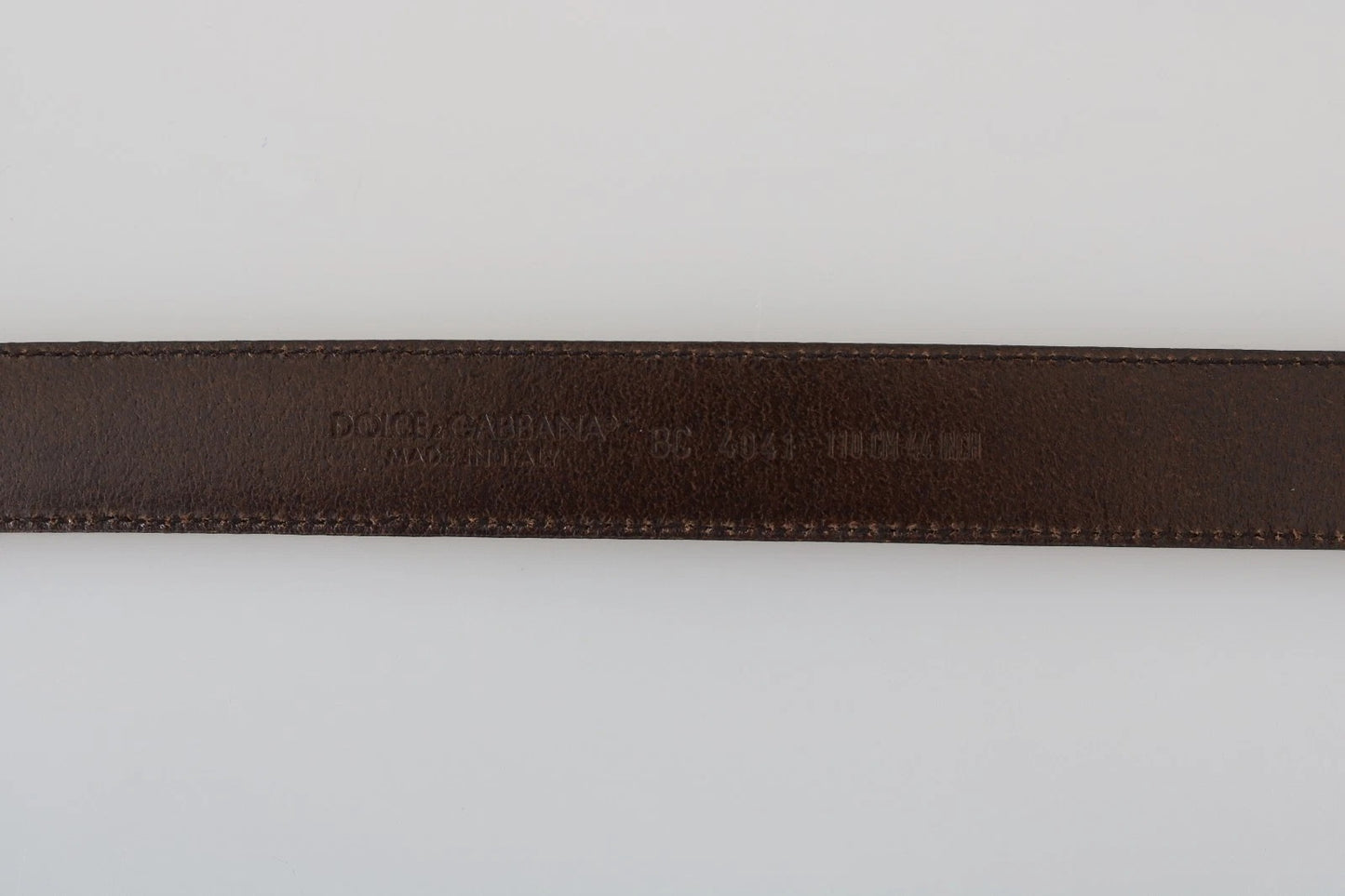 Dolce &amp; Gabbana Blauer perforierter Ledergürtel mit grauer Schnalle