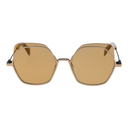 Yohji Yamamoto Goldene Unisex-Sonnenbrille